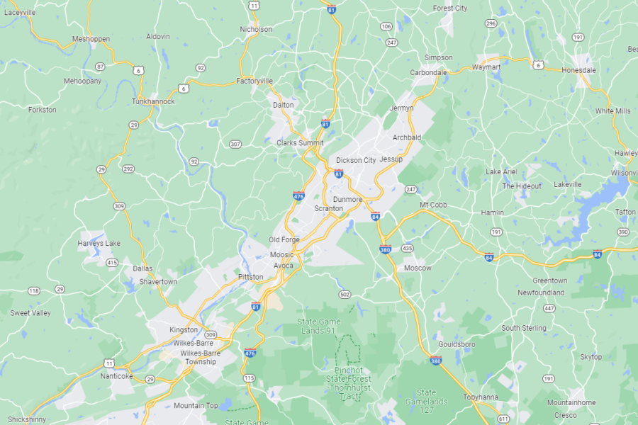 Scranton PA Map